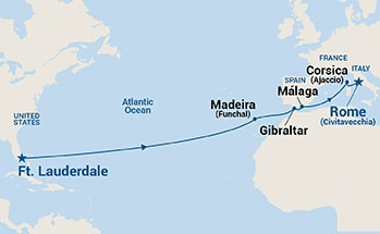15-Day Spanish Passage Itinerary Map